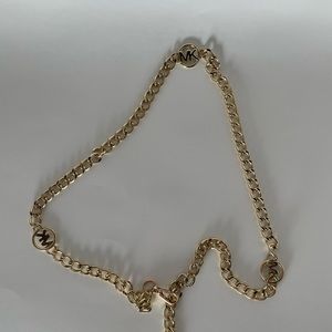 Mk Chain Belt Gold